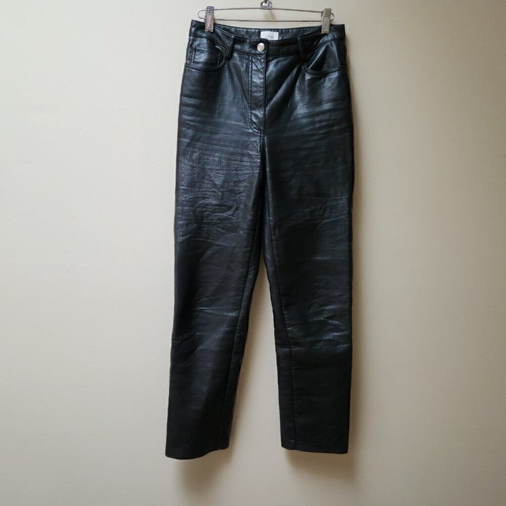 Aritzia Wilfred black faux leather pants / 4
